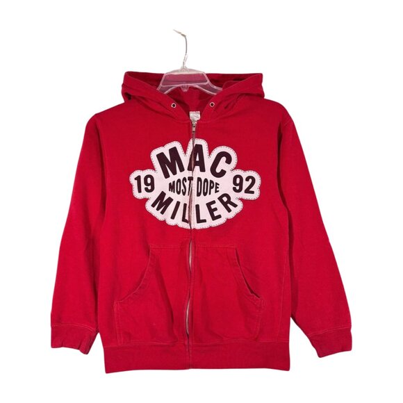 MAC MILLER Most Dope 1992 Zip Hoodie Red Size Small S 2012 Original - Picture 1 of 4
